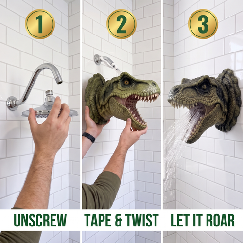 Nightsaurus Rexsplash – T-Rex Shower Head